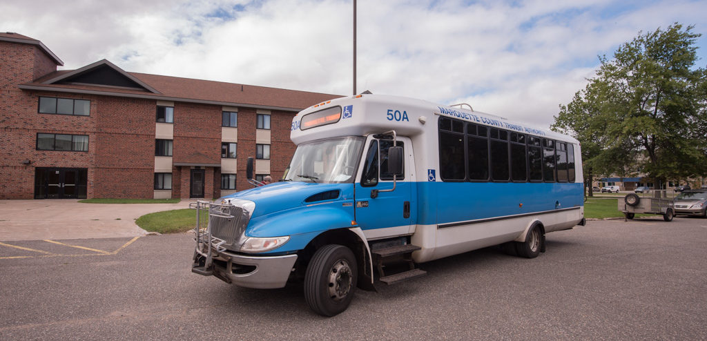 The bus will take off from Lot #9 near Hunt/Van Antwerp Hall at Northern Michigan University.